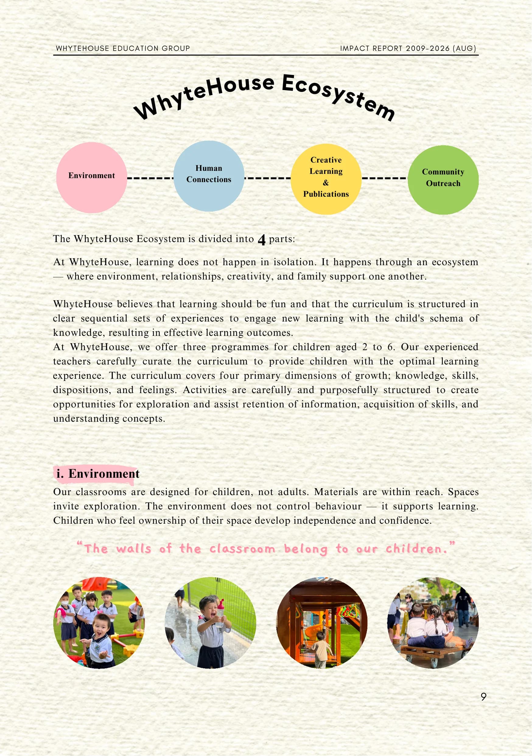 WhyteHouse Education Group Impact Report, page 9 of 24