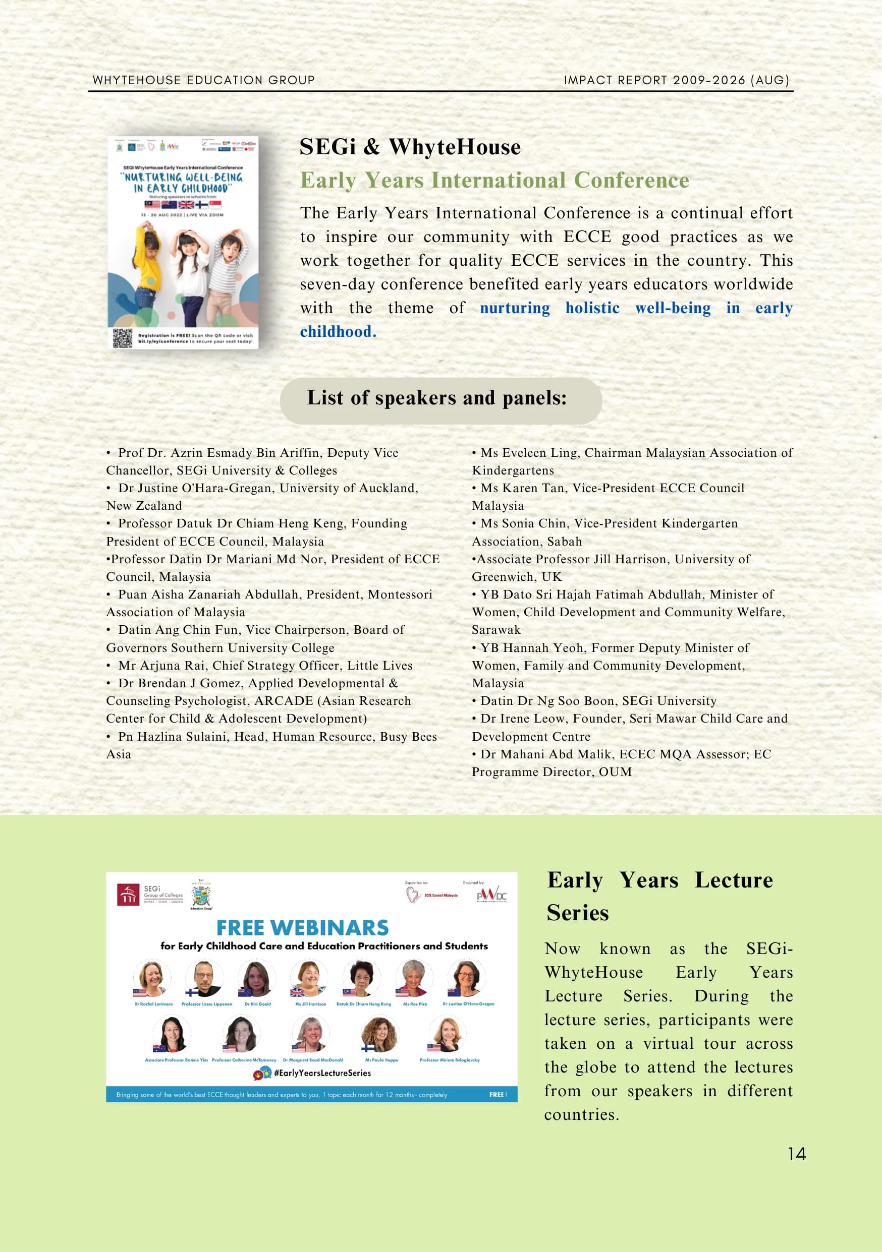 WhyteHouse Education Group Impact Report, page 14 of 24